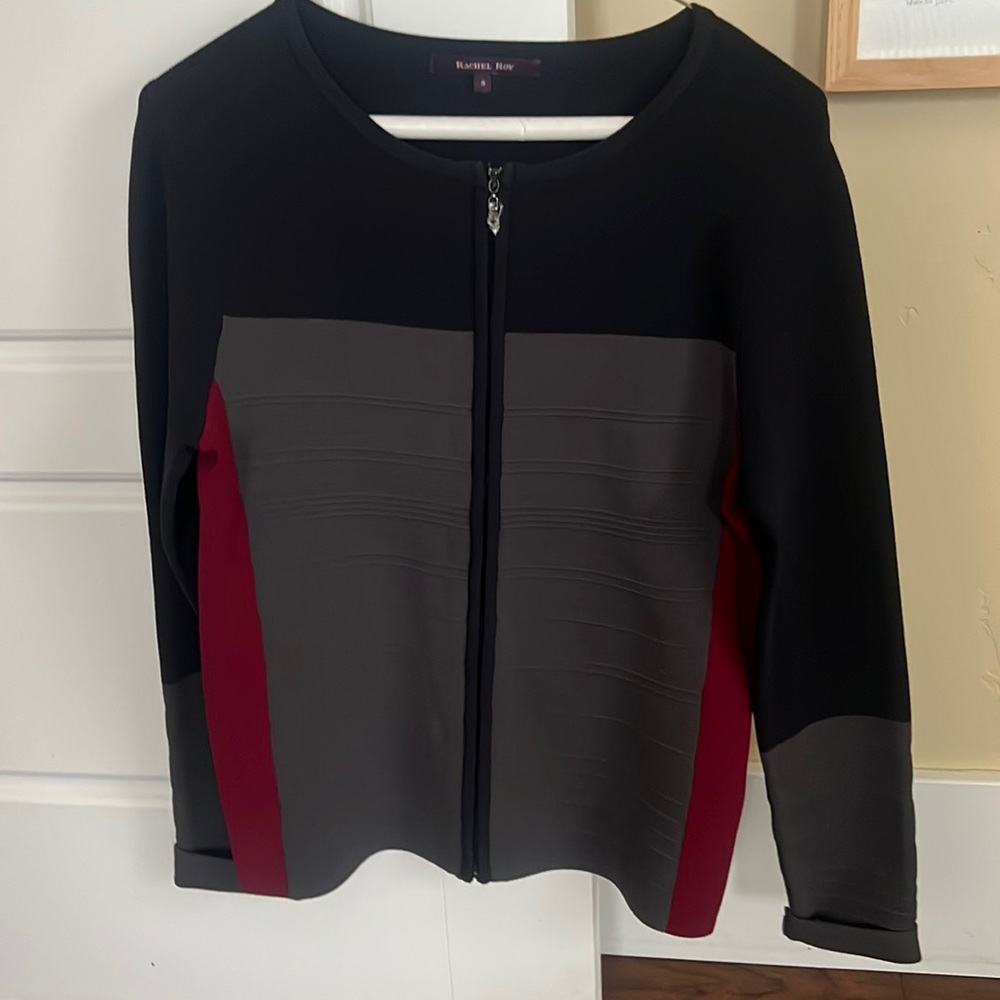 Rachel Roy zip scuba jacket